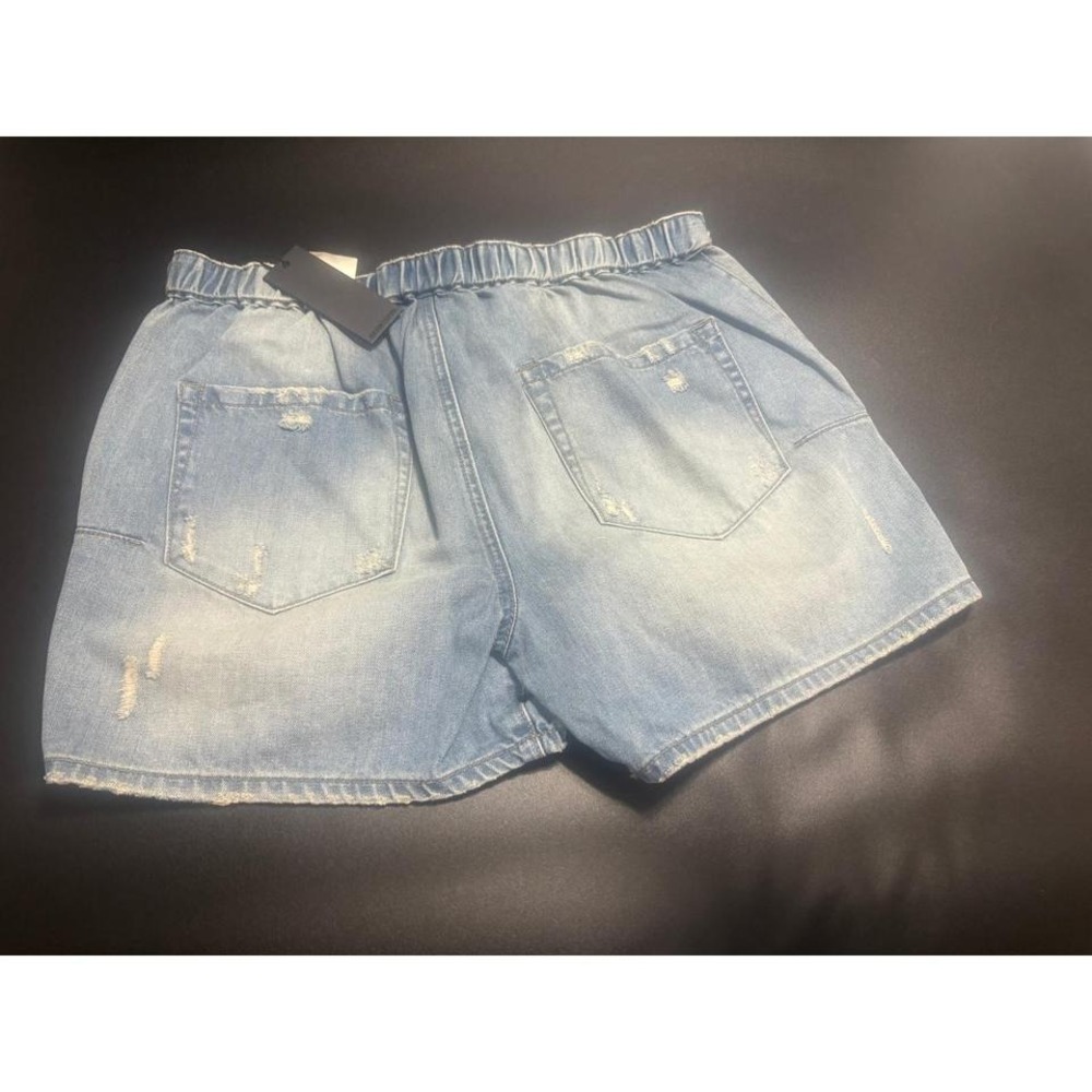 Man X One Teaspoon‎ NEW Distressed Mr Blonde Denim Shorts Blue Jack Size 28 - Picture 4 of 8
